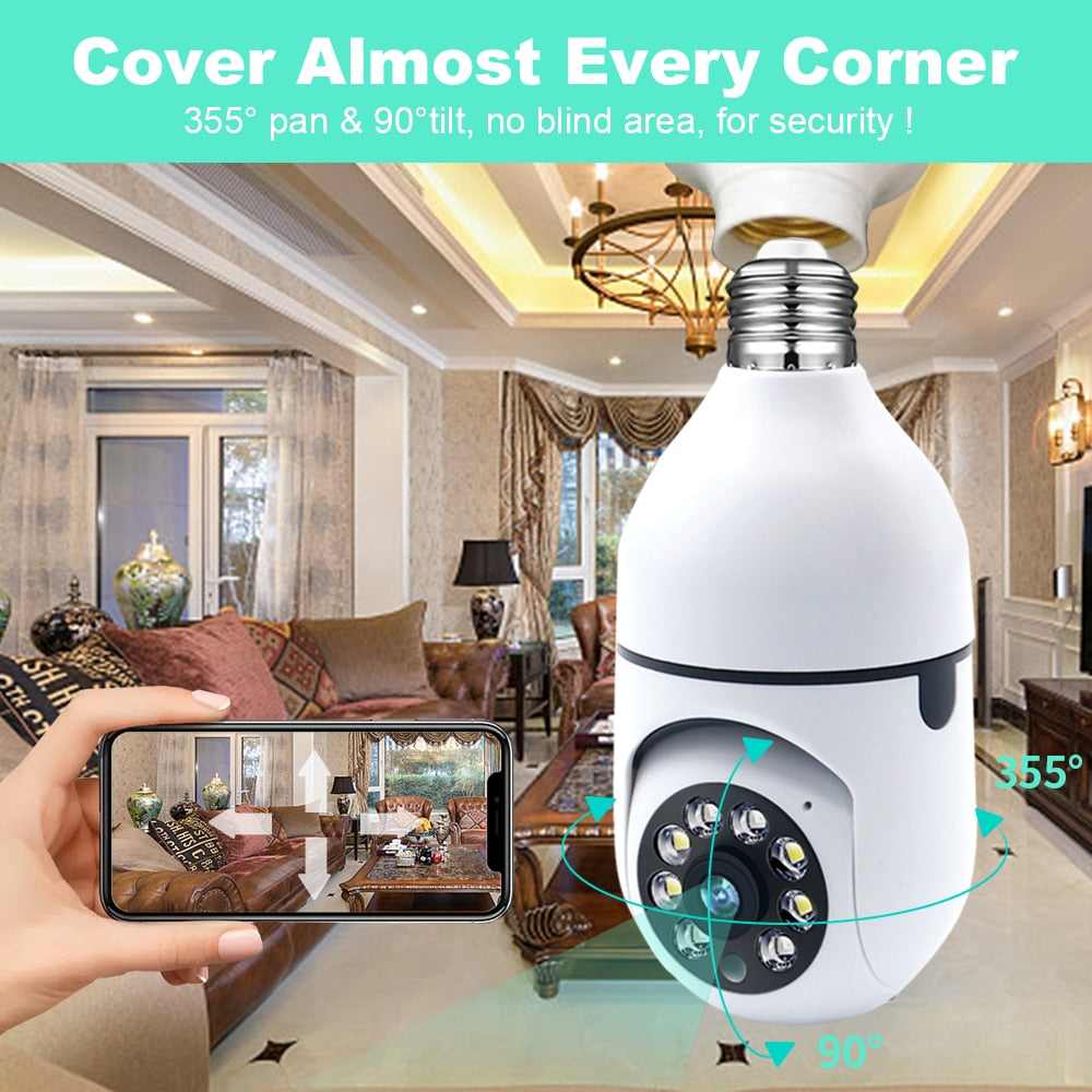 cctv bulb camera, light bulb security camera, wireless wifi light bulb security camera, light bulb that is a security camera
