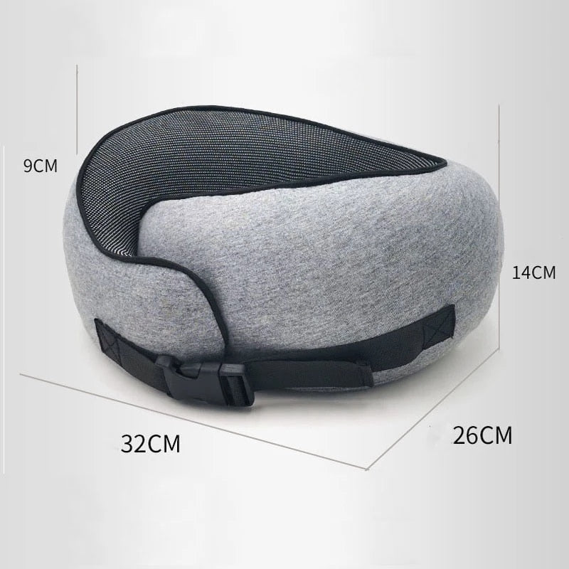 ComfortQuest™ | Premium Memory Foam Travel Neck Pillow"